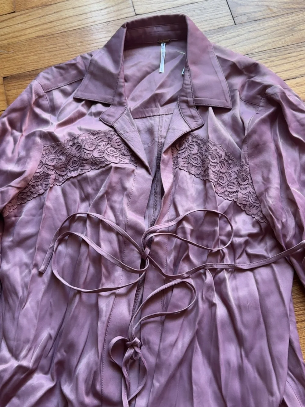 Free People Rosewood Lace-Trim Sleep Shirt & Maxi Skirt Set